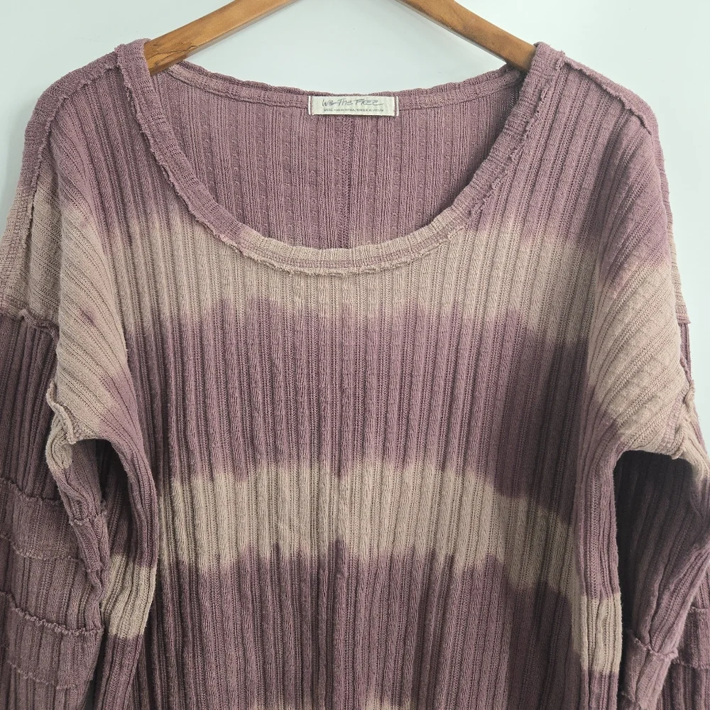 Free People Sunset Tee‎ Chocolate Merlot Long Sleeve